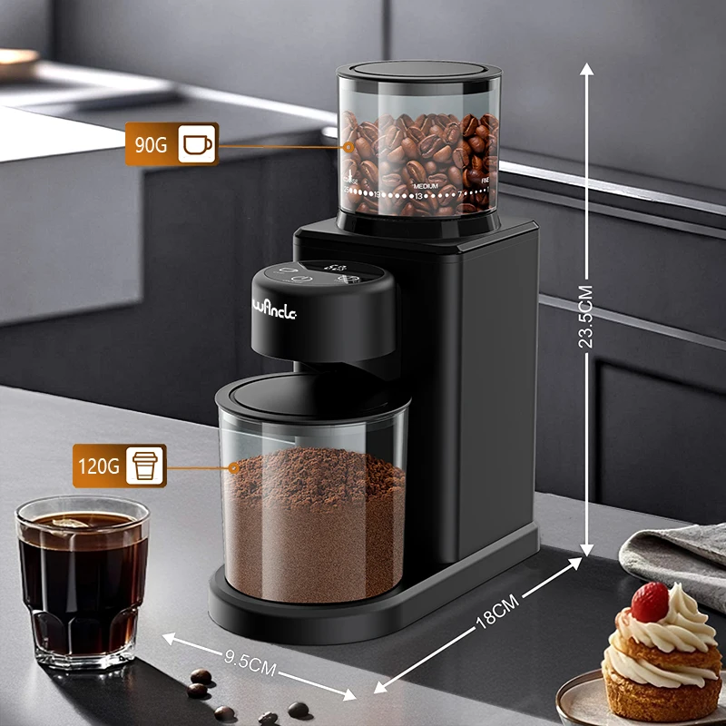 Moedor de Café Elétrico Cônico Com Tela Sensível ao Toque - Moedor de Grãos. - Imagem 16