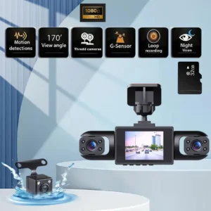 Câmera Gravador de Carro 4 em 1 Com Capacidade de Alta Definição 4K.
