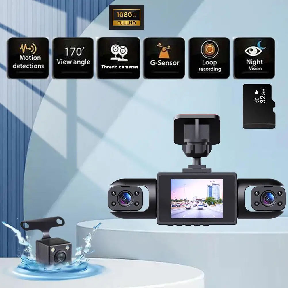 Câmera Gravador de Carro 4 em 1 Com Capacidade de Alta Definição 4K.