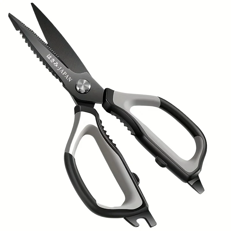 Tesoura de Cozinha de Aço Inoxidável/Titânio Preto. - Imagem 6