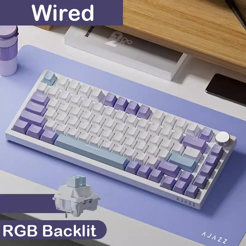Teclado Mecânico Para Jogos AJAZZ-AK820 Pro/Com fio/2.4GHz. - Imagem 4