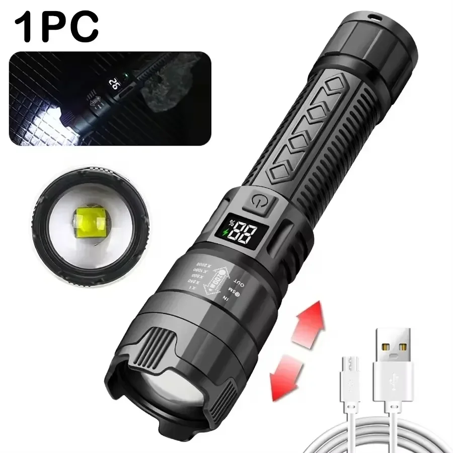 Lanterna Led Recarregável - Alta Potência 6000000 LM/Tático. - Imagem 3