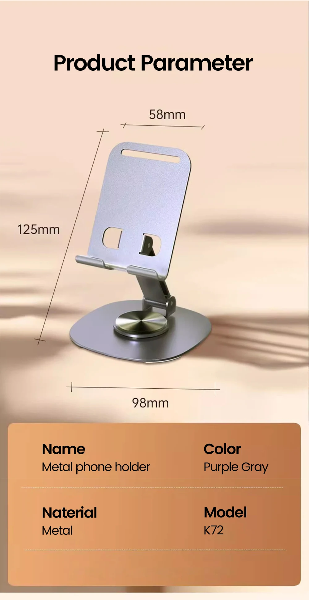 Suporte Giratório Para Celular Olaf - Suporte de Mesa. - Imagem 8