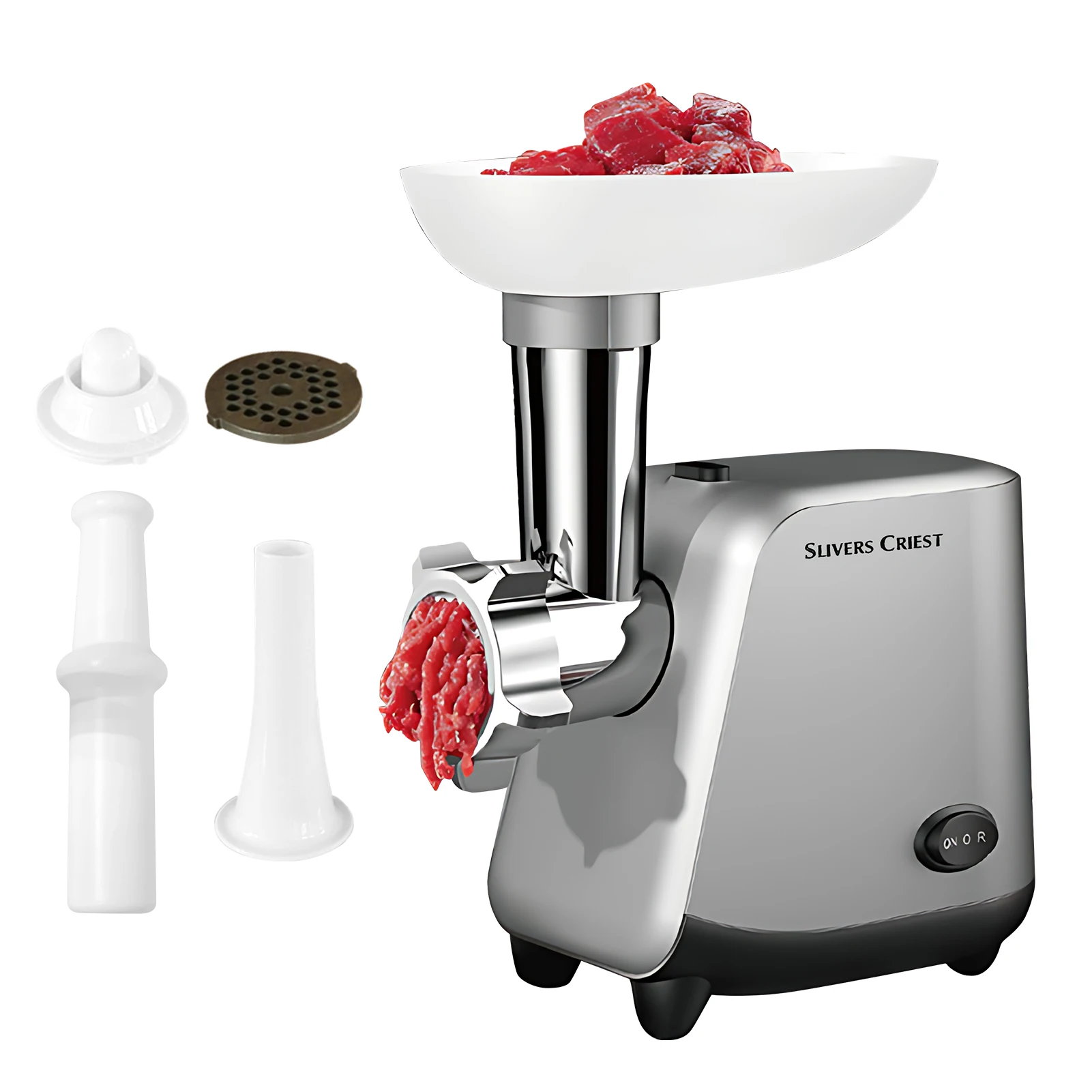 Moedor de Carne Elétrico - 800W SLIVERS CRIEST. - Imagem 7