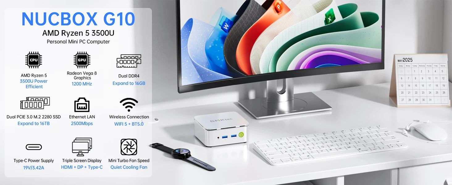 Mini PC GMKtec G10 Com AMD Ryzen 5 3500U - (Supera N150/N97). - Imagem 7