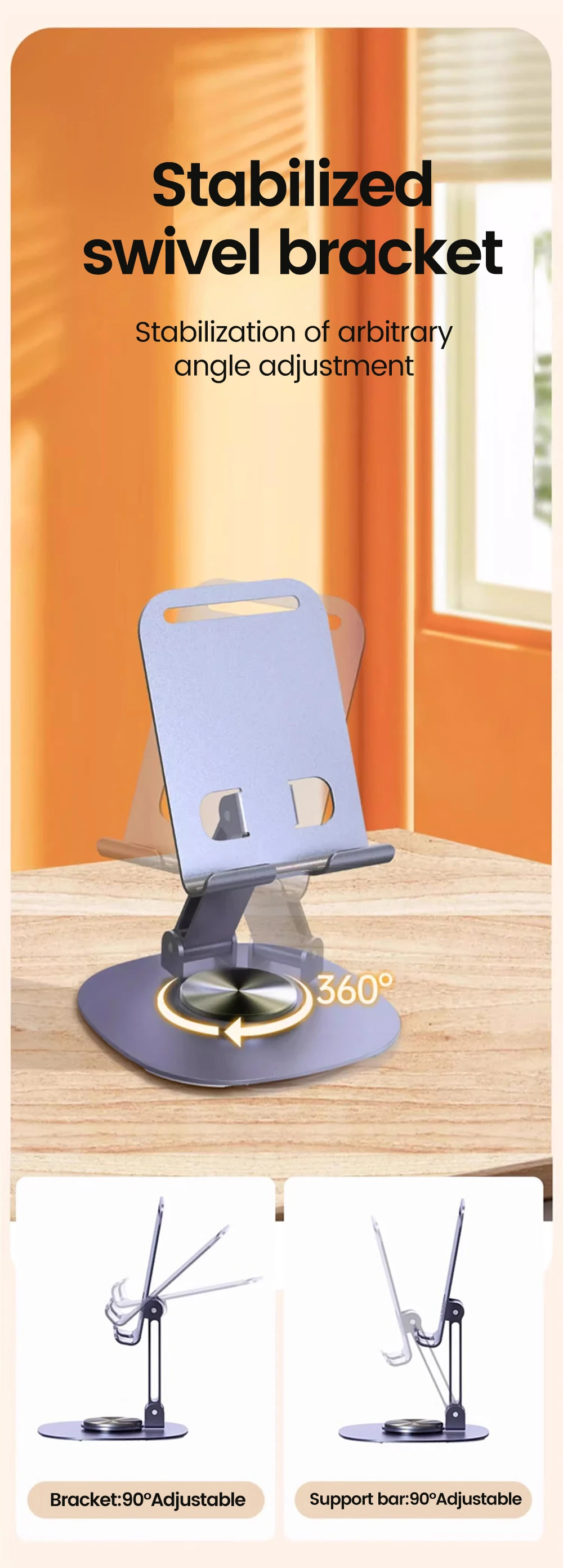 Suporte Giratório Para Celular Olaf - Suporte de Mesa. - Imagem 6