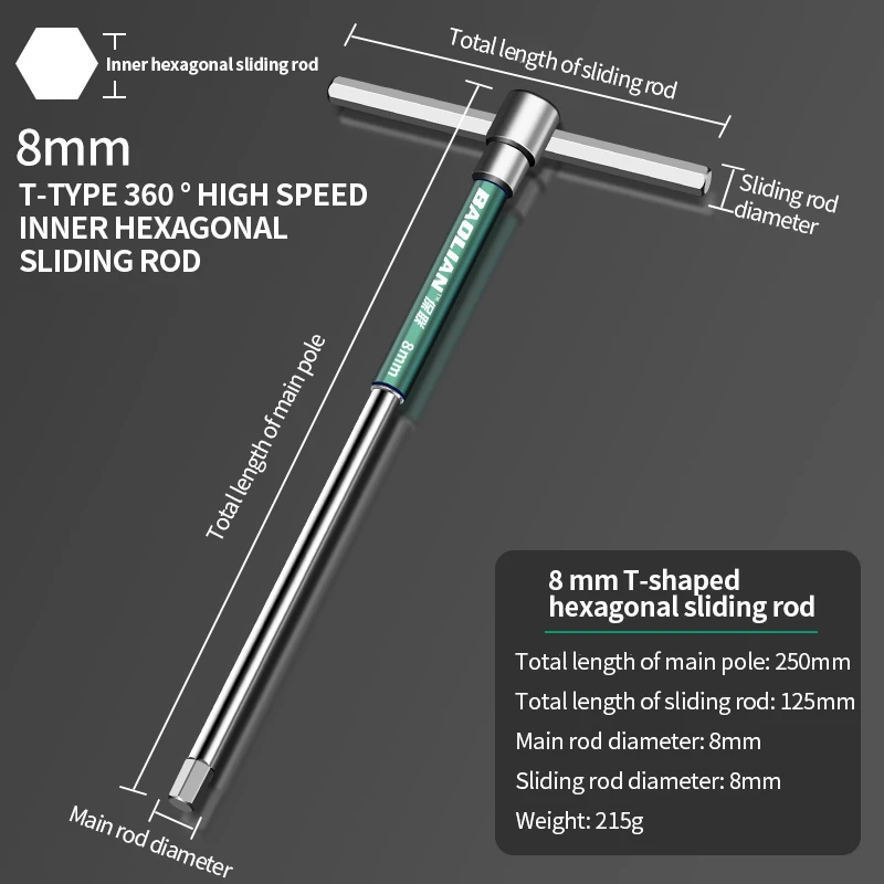 Conjunto de Chave Sextavada de 2.5mm a 10mm - Chave em "T"/Cromada. - Imagem 17