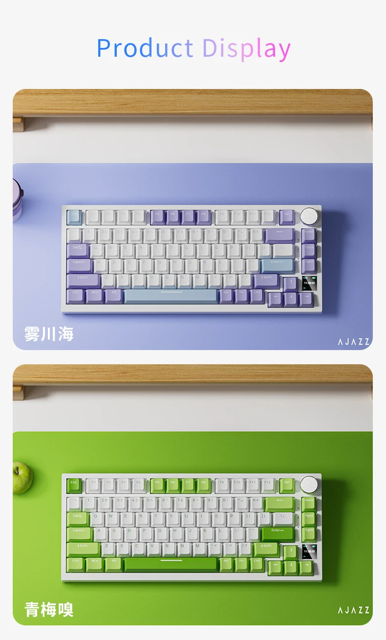 Teclado Mecânico Para Jogos AJAZZ-AK820 Pro/Com fio/2.4GHz. - Imagem 9