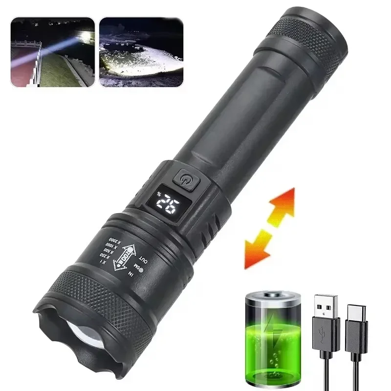 Lanterna Led Recarregável - Alta Potência 6000000 LM/Tático. - Imagem 17
