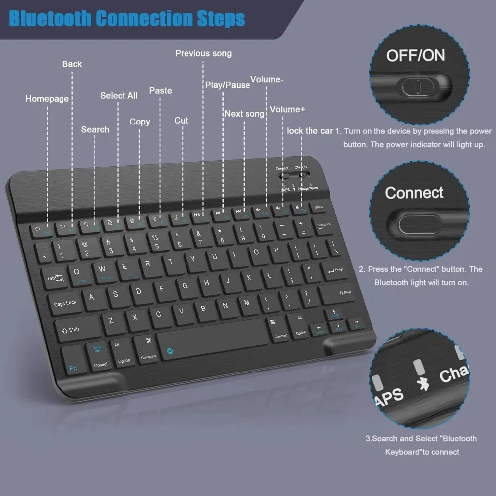 Teclado Bluetooth Para iPad 10A Geração iPad Pro. - Imagem 6