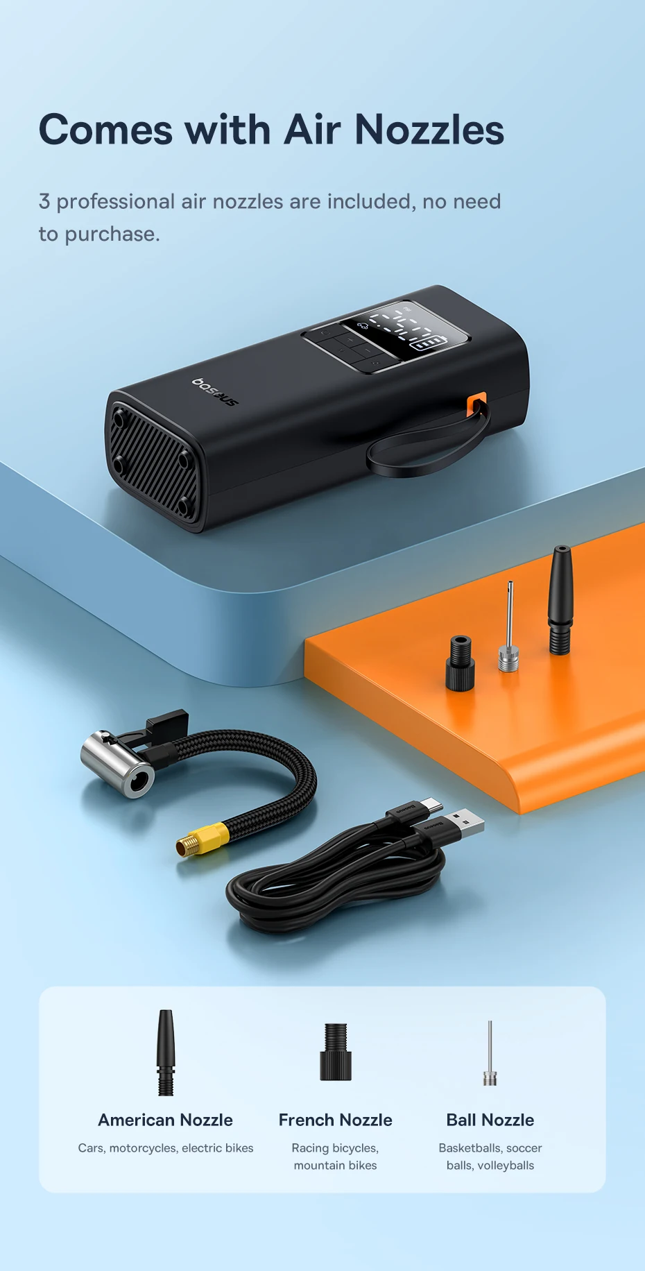 Calibrador Sem Fio Portátil - Inflador de Pneus/Compressor/Display Digital. - Imagem 5