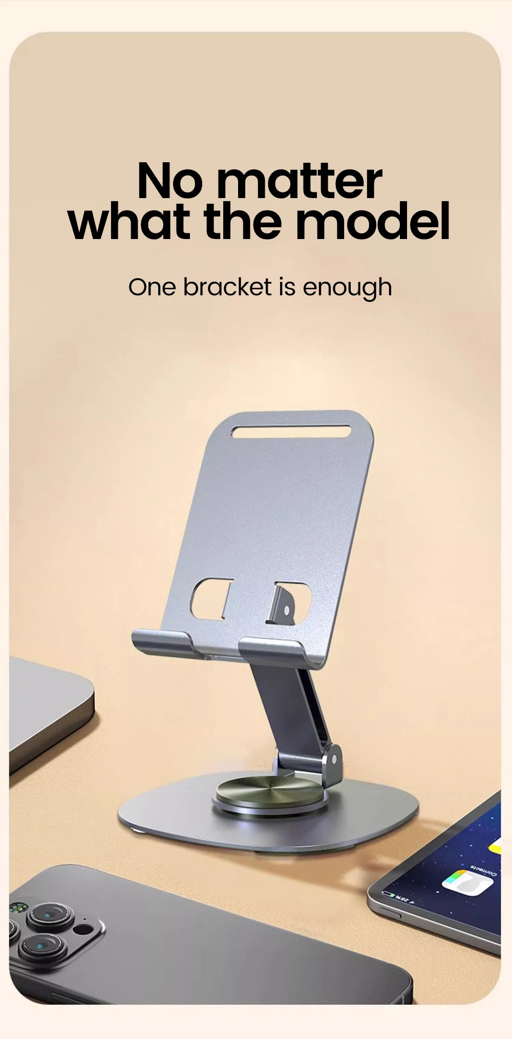 Suporte Giratório Para Celular Olaf - Suporte de Mesa. - Imagem 7