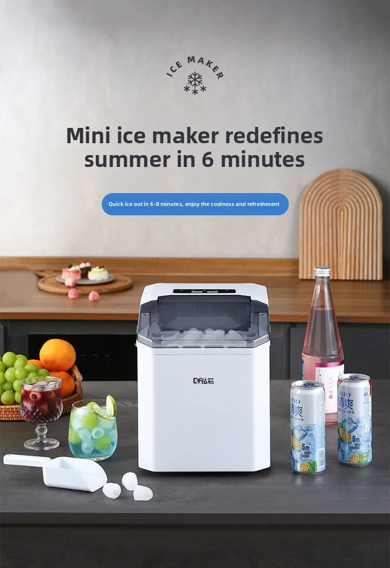 Máquina de Gelo1.3L - Portátil/Mini/Doméstica/Automática. - Imagem 35