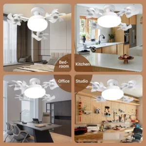 Ventilador de Teto Com Luz LED 50W 60W - Luminárias Simples/Controle Remoto E27.