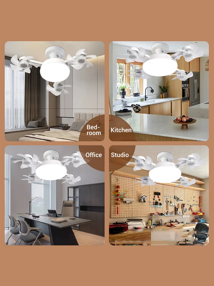 Ventilador de Teto Com Luz LED 50W 60W - Luminárias Simples/Controle Remoto E27.