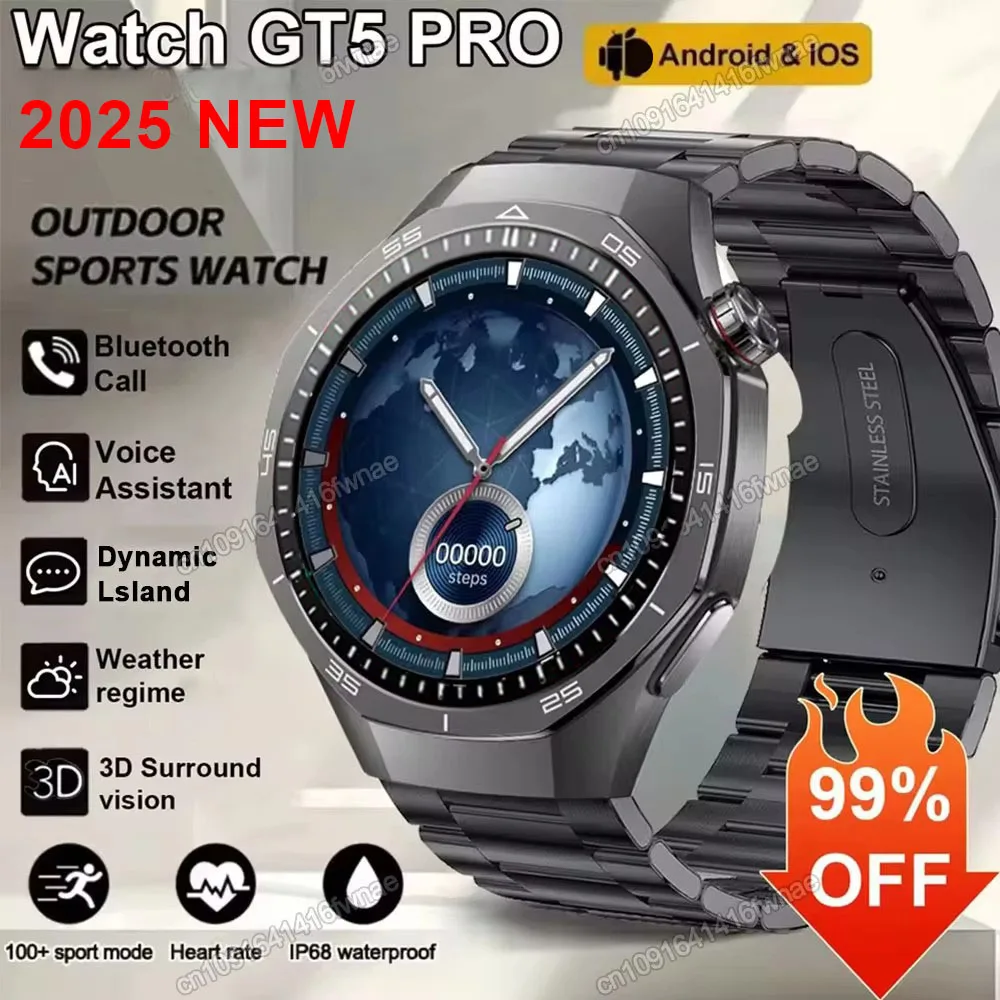 Relógio Inteligente 360 GT5 Pro - Rastreador GPS/Tela Amoled.