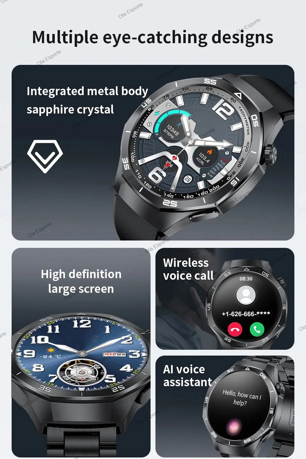Relógio Inteligente 360 GT5 Pro - Rastreador GPS/Tela Amoled. - Imagem 8