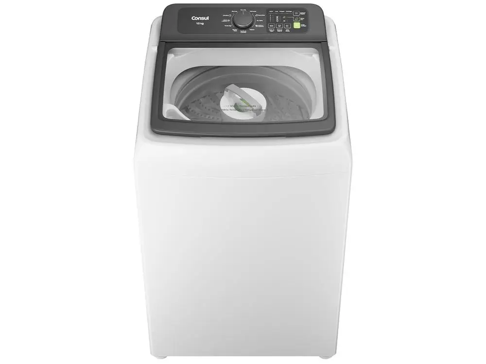Lavadora de Roupas Consul 13kg Cesto Inox 12 Programas de Lavagem Branca CWN13AB - 220V - Imagem 2