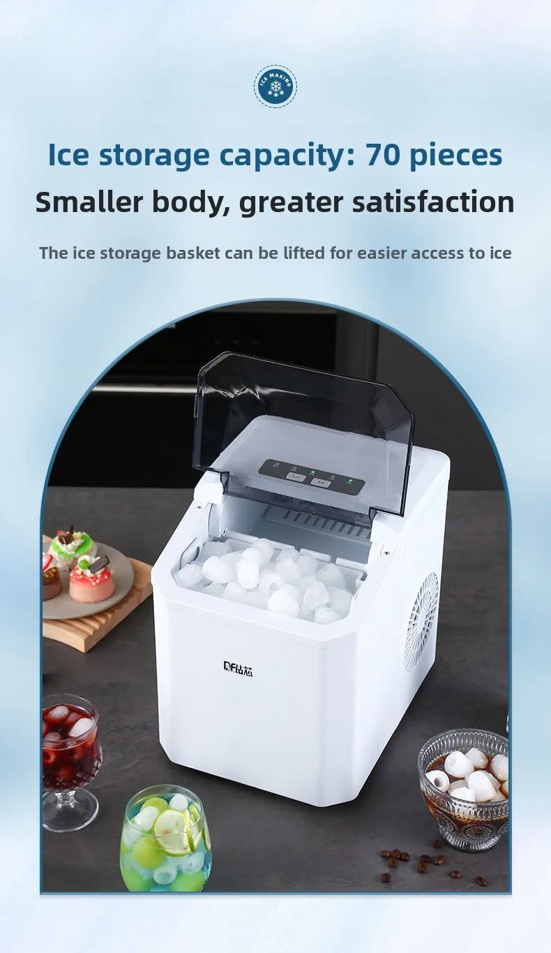 Máquina de Gelo1.3L - Portátil/Mini/Doméstica/Automática. - Imagem 25