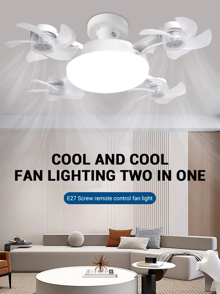 Ventilador de Teto Com Luz LED 50W 60W - Luminárias Simples/Controle Remoto E27. - Imagem 13