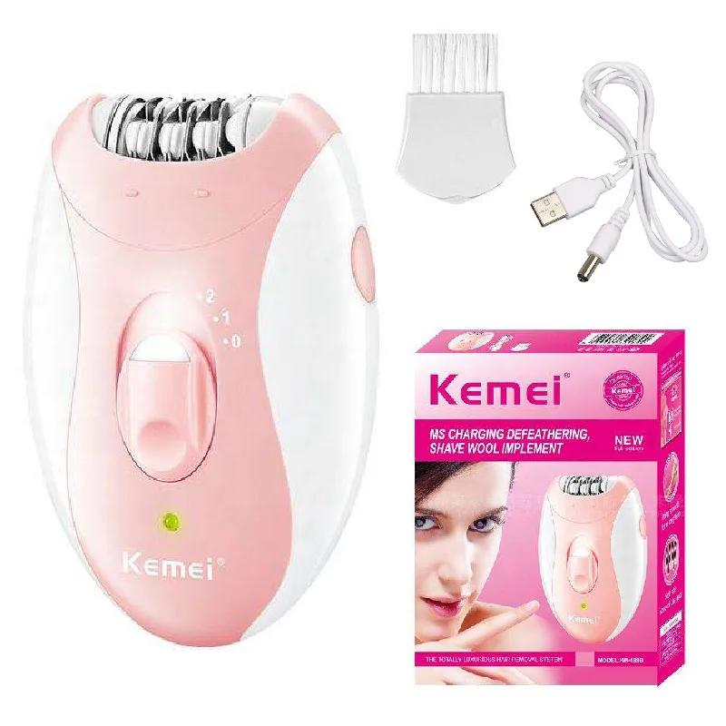 Kemei - Depilador Elétrico Feminino/Removedor de Pelos/Recarregável. - Imagem 2