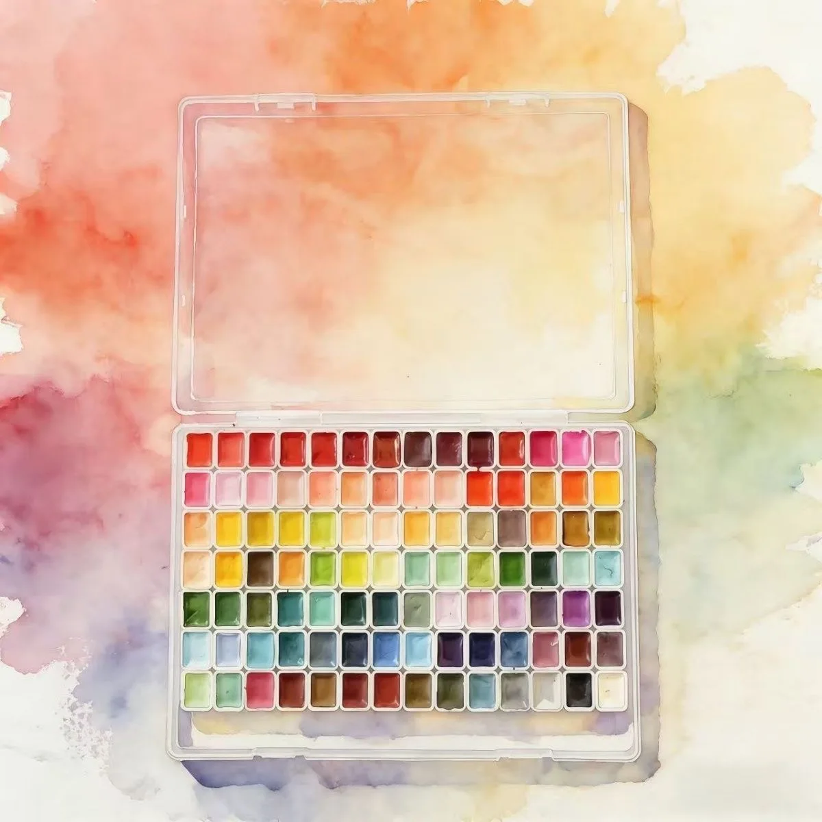 Conjunto de Tintas Hidrossolúveis Sólidas com 130 Cores. - Imagem 11