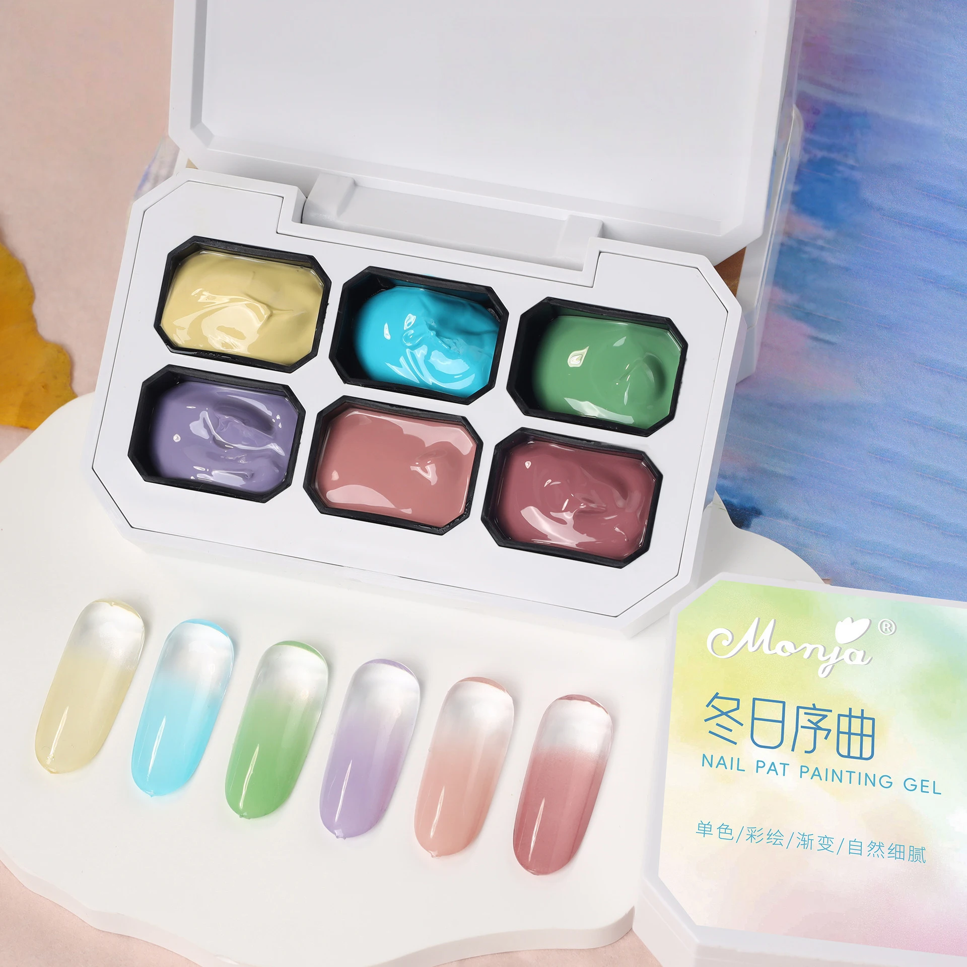 Estojo de Pintura Gel para Unha 4/6/9 - Cores Transferência Design UV. - Imagem 13