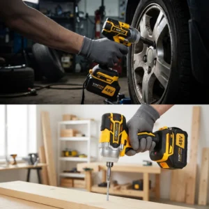 Chave de Impacto Profissional Elétrica Sem Fio 450N.M - Parafusadeira/Furadeira/Brushless/Com Maleta + 2 Baterias.