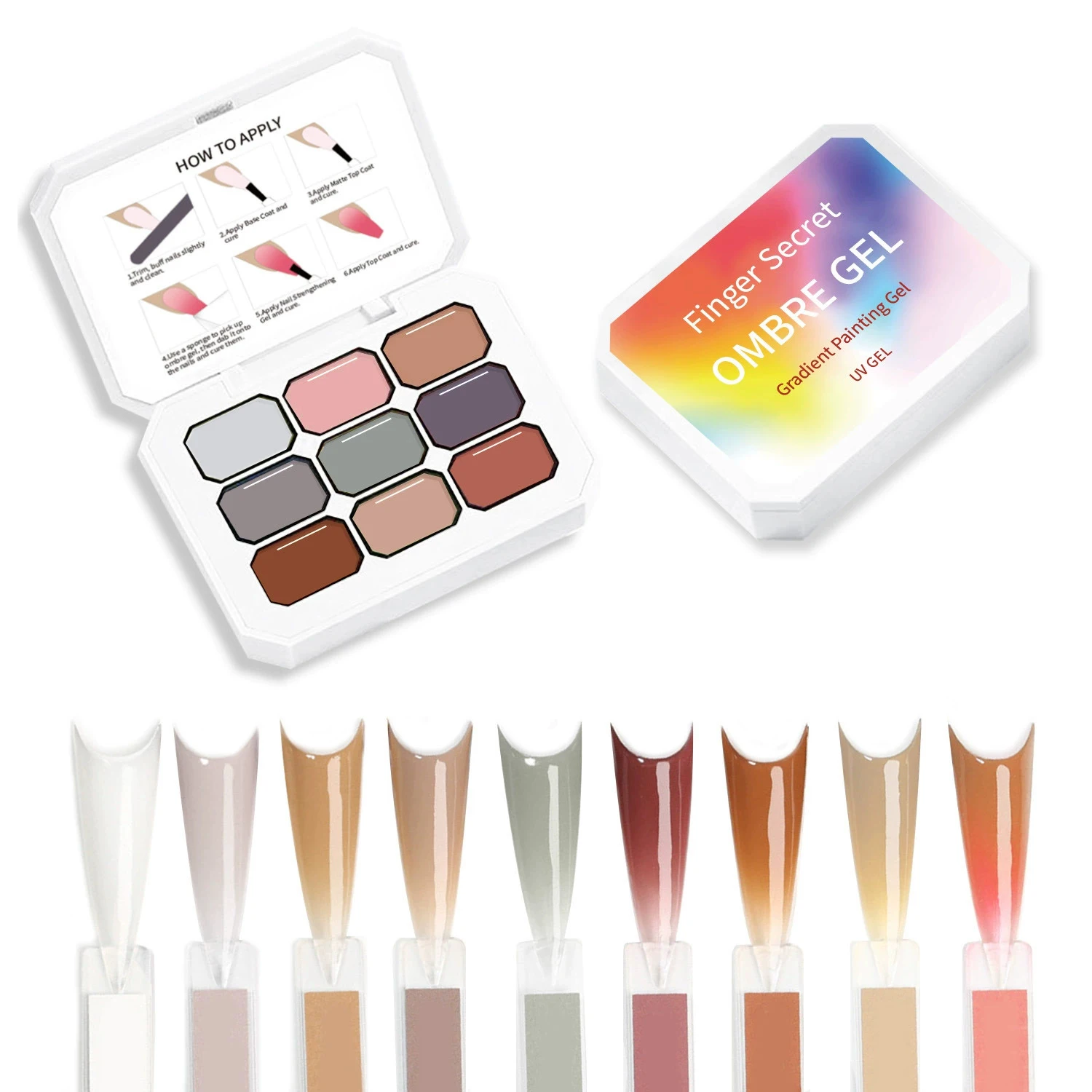 Estojo de Pintura Gel para Unha 4/6/9 - Cores Transferência Design UV. - Imagem 29
