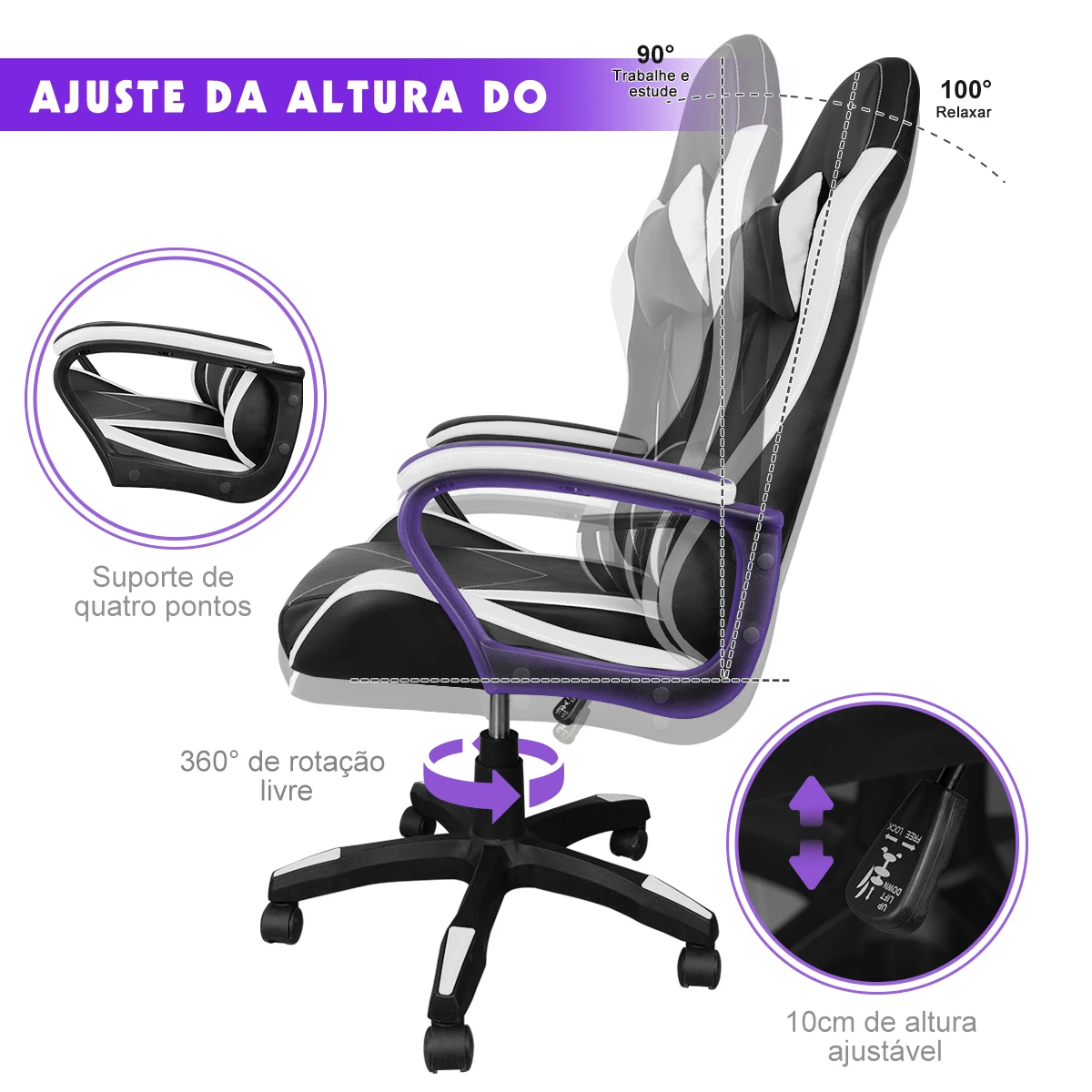 Cadeira de Escritório Python FLY - Cadeira Para E-Sports. - Imagem 6