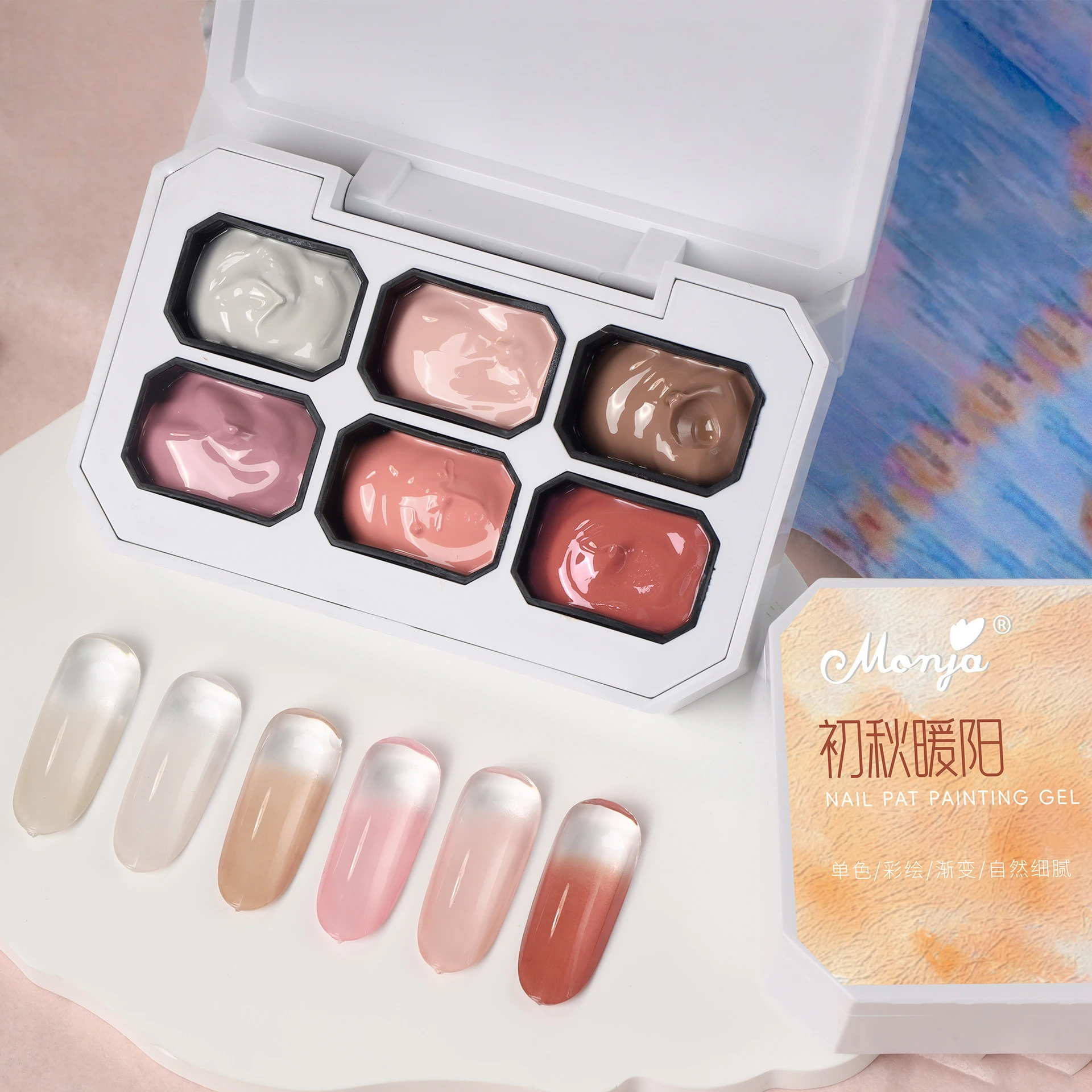 Estojo de Pintura Gel para Unha 4/6/9 - Cores Transferência Design UV. - Imagem 8