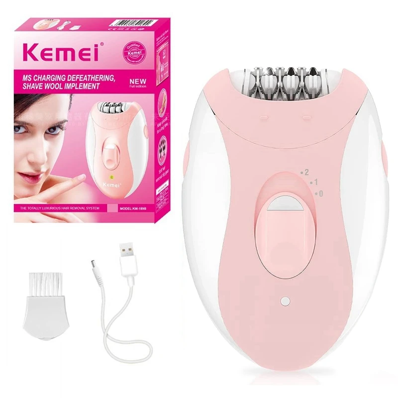 Kemei - Depilador Elétrico Feminino/Removedor de Pelos/Recarregável.