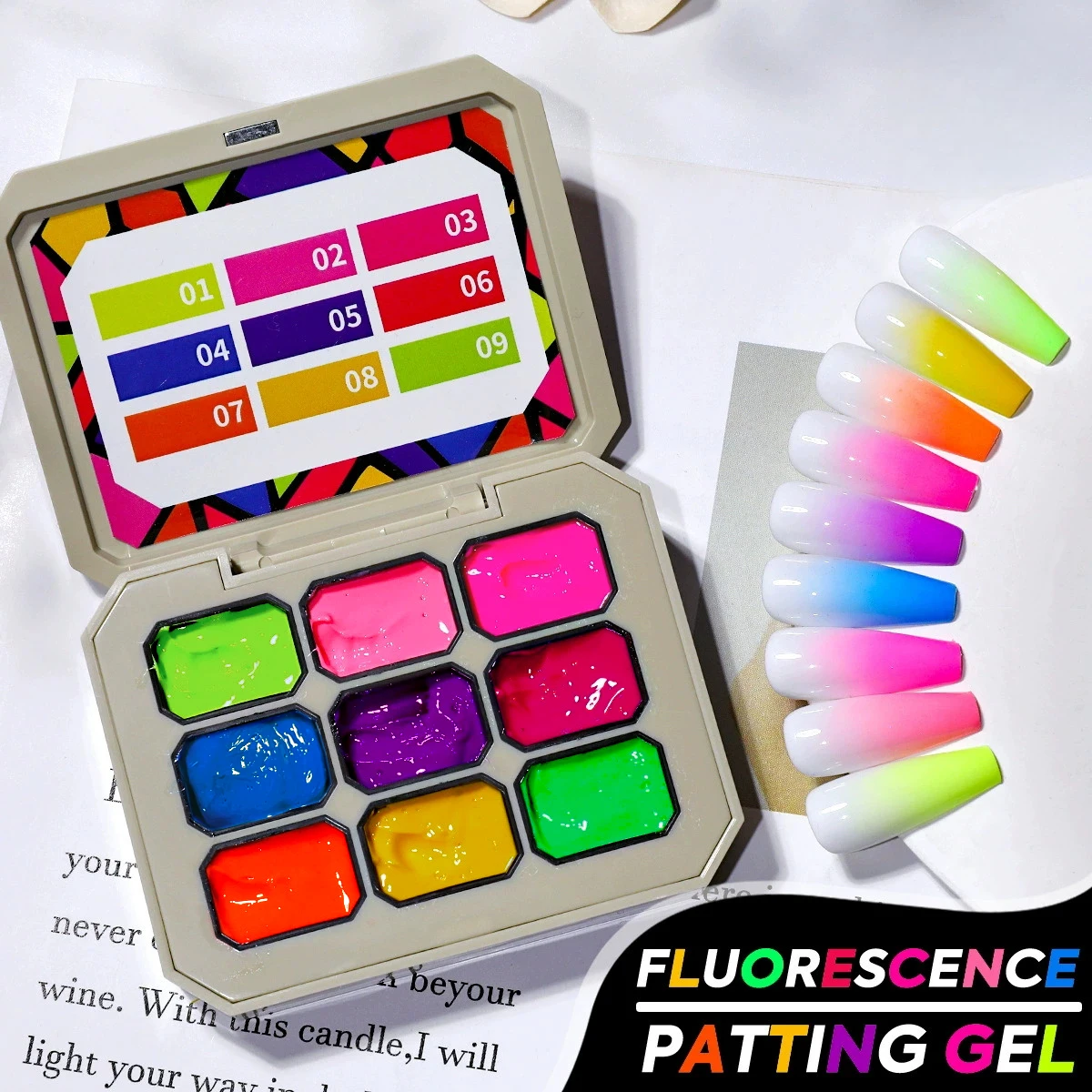 Estojo de Pintura Gel para Unha 4/6/9 - Cores Transferência Design UV. - Imagem 2