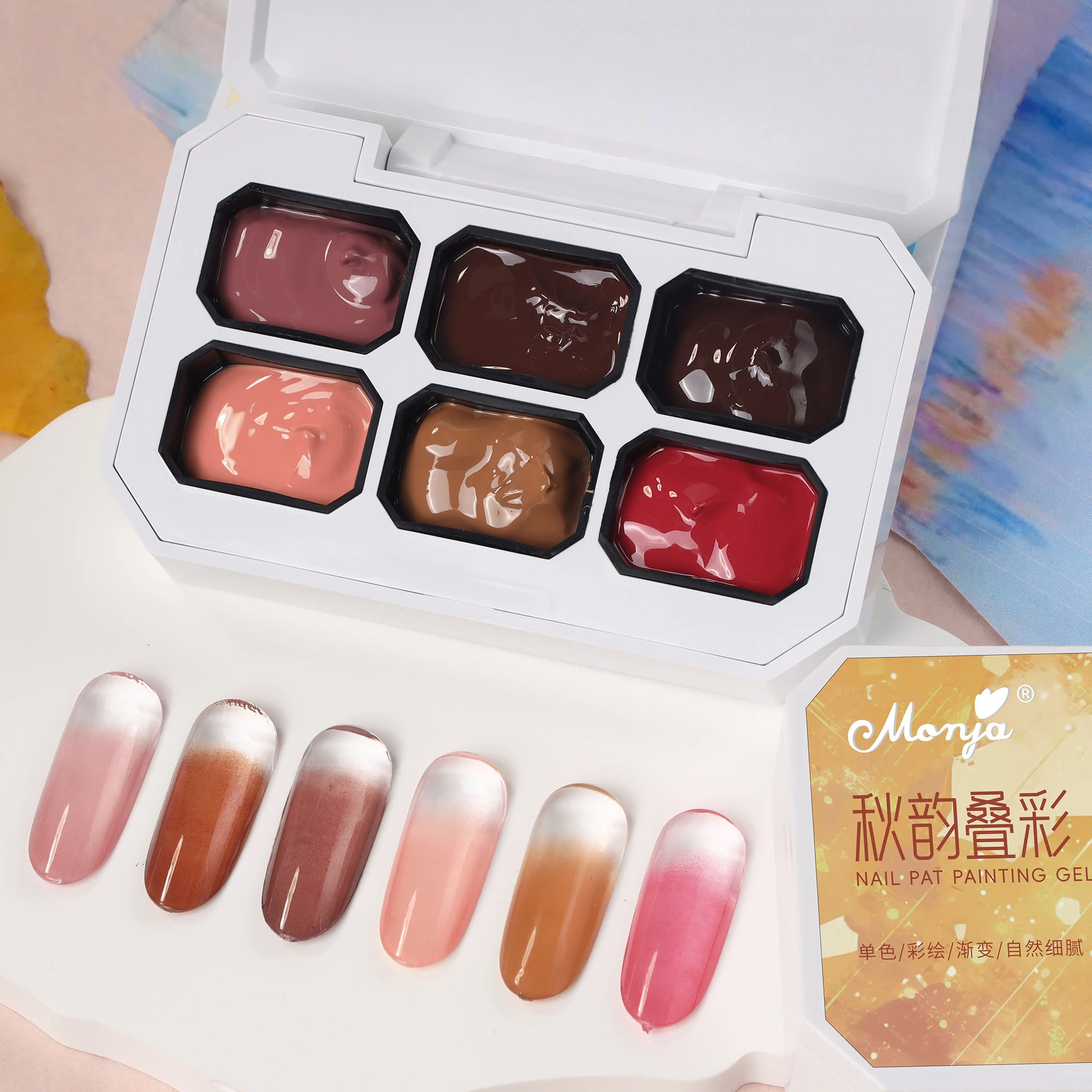 Estojo de Pintura Gel para Unha 4/6/9 - Cores Transferência Design UV. - Imagem 14