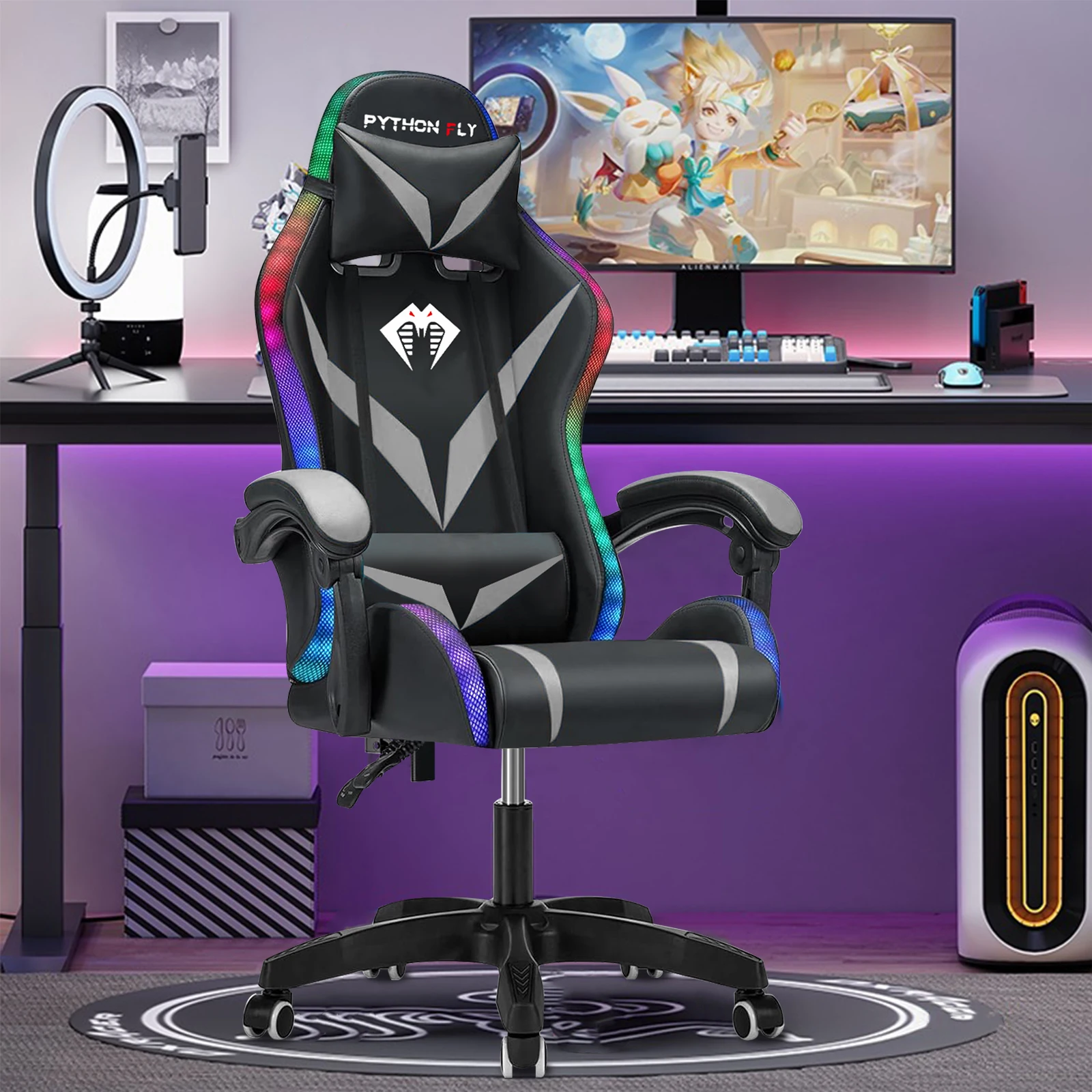 Cadeira Ergonômica Para Jogos e Escritório Python FLY. - Imagem 5