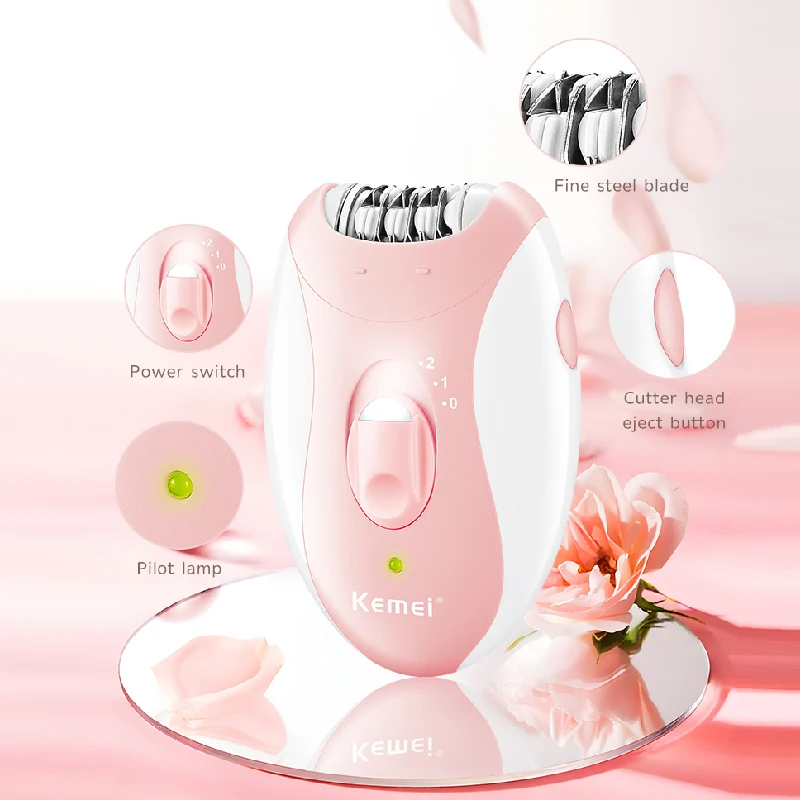 Kemei - Depilador Elétrico Feminino/Removedor de Pelos/Recarregável. - Imagem 10