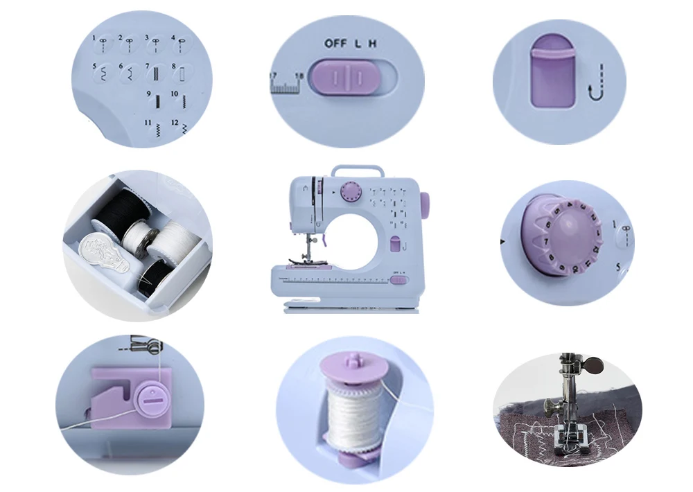 Máquina de Costura Portátil Mini - Elétrica Artesanato Doméstico INNE. - Imagem 14