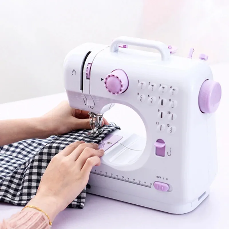 Máquina de Costura Mini Portátil Multifuncional Bivolt 12 Pontos para Uso Doméstico e Reparos em Roupas - Imagem 7